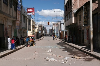 Mess on the Road in Juliaca