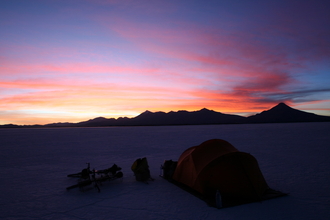 Sunset on Salar de Coipasa