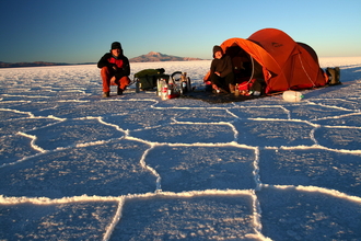 Breakfast on Salar de Uyuni