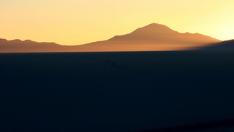 Sunset on Salar de Uyuni