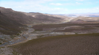 Valley before Villa Alota