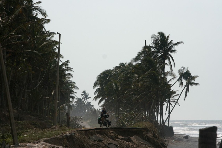 damaged coastal road - Mexican Bay
