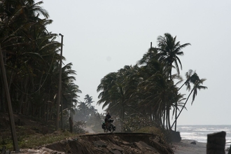 damaged coastal road - Mexican Bay