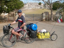 Kybi and Kabah ruins in the background