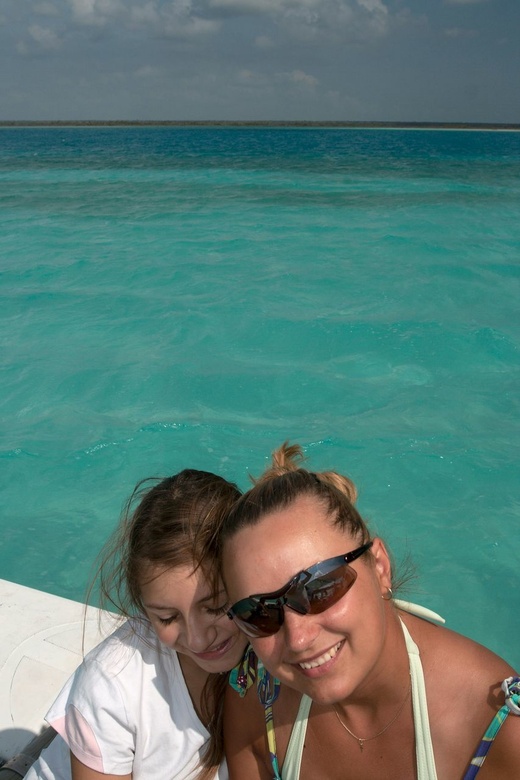 Dasa and Jessica on the boat