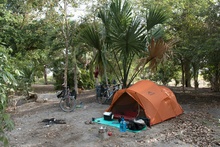 our camping spot in San Narciso