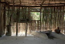 ancient Maya house in Belize botanic garden