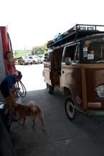 Belgian guy travelling with his van around the world