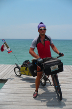 Kybi leaving Lago Peten Itza