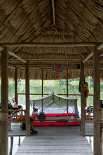 Our camping spot at Dos Lagunas, Peten, Guatemala