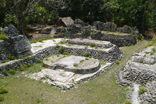 The ruins in Uaxactun