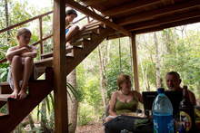 The Janecek family, Katka, Honza, Jola a Josef, in El Remate