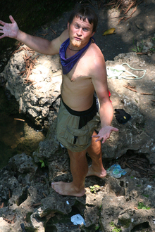 Kybi after bathing in the river