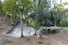 Archeological work in Uaxactun