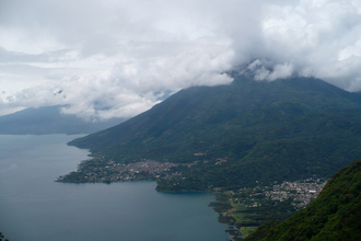 View to San Pedro la Laguna and Volcan San Pedro