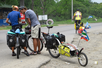 Discussing the logistics on the road
