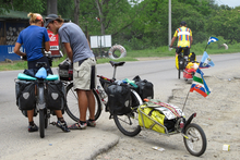 Discussing the logistics on the road