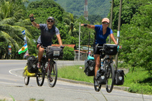 Slovak couple on bicycle in Honduras