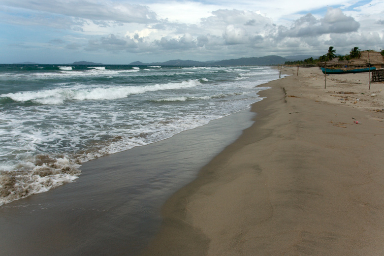 On the beach in Tornabe