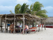 On the beach in Tornabe