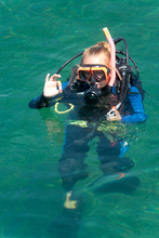 Dasa going underwater