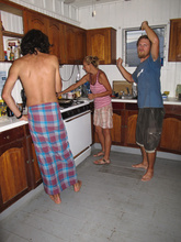 Preparing dinner, Deep Blue Divers