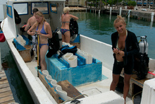 Getting back from diving, Utila