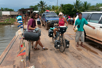 On the ferry in Aserradero Sanders, RAAN