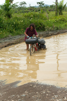 Clement fighing with water on the road, RAAN