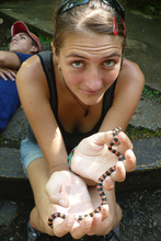Joelle with the snake