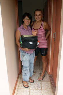 With the house owner in Los Angeles, Costa Rica