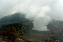 View to the crater of Volcan Poas, Costa Rica