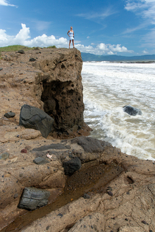 Dasa on the cliff near Jaco, Costa Rica
