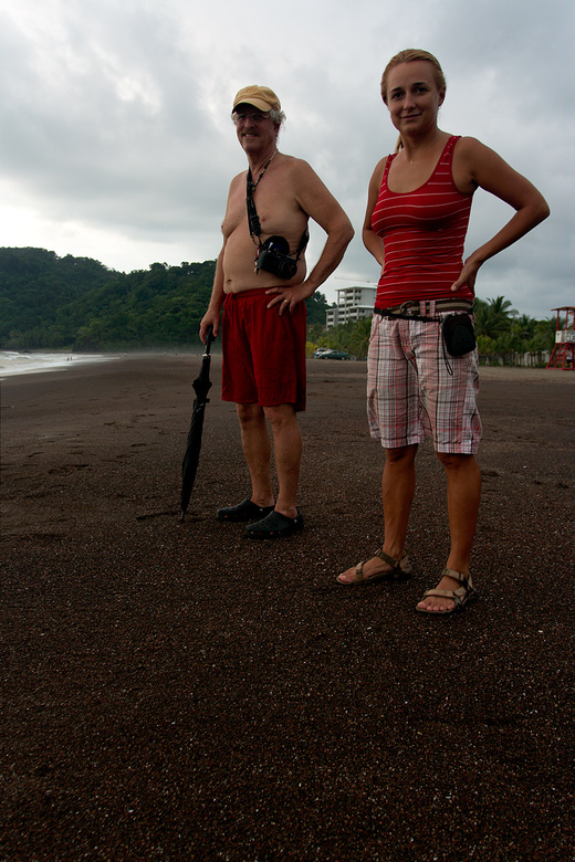 Dennis and Dasa on the Jaco beach, Costa Rica