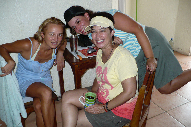 Diana and Lina from Colombia in Jaco, Costa Rica