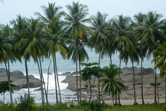 Pacific coast in the National Park Marino Ballena, Costa Rica